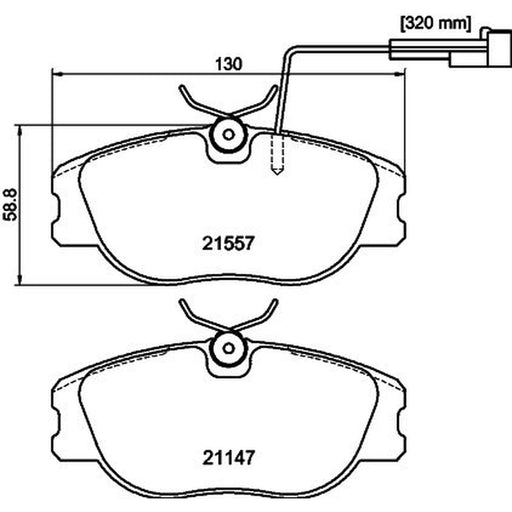 Mintex Front Brake Pad Set MDB1518