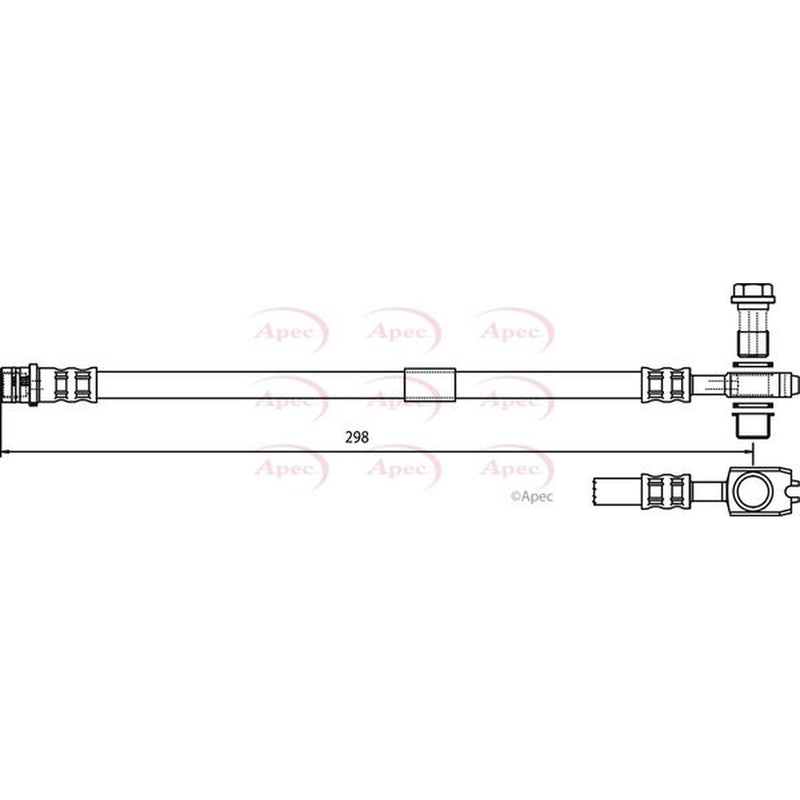 Apec Brake Hydraulic Hose Line Rear HOS3764