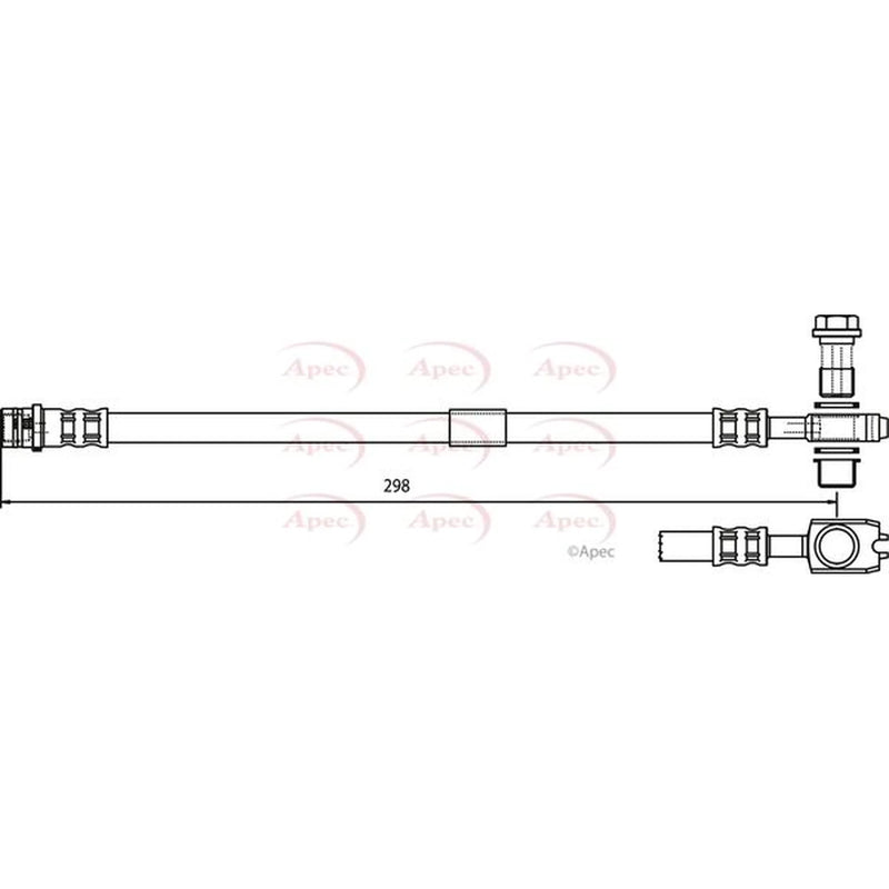 Apec Brake Hydraulic Hose Line Rear HOS3764