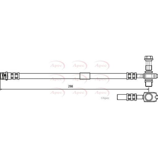 Apec Brake Hydraulic Hose Line Rear HOS3764