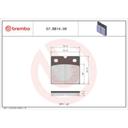 Brembo 2 x Front Brake Pad Set 07BB1408