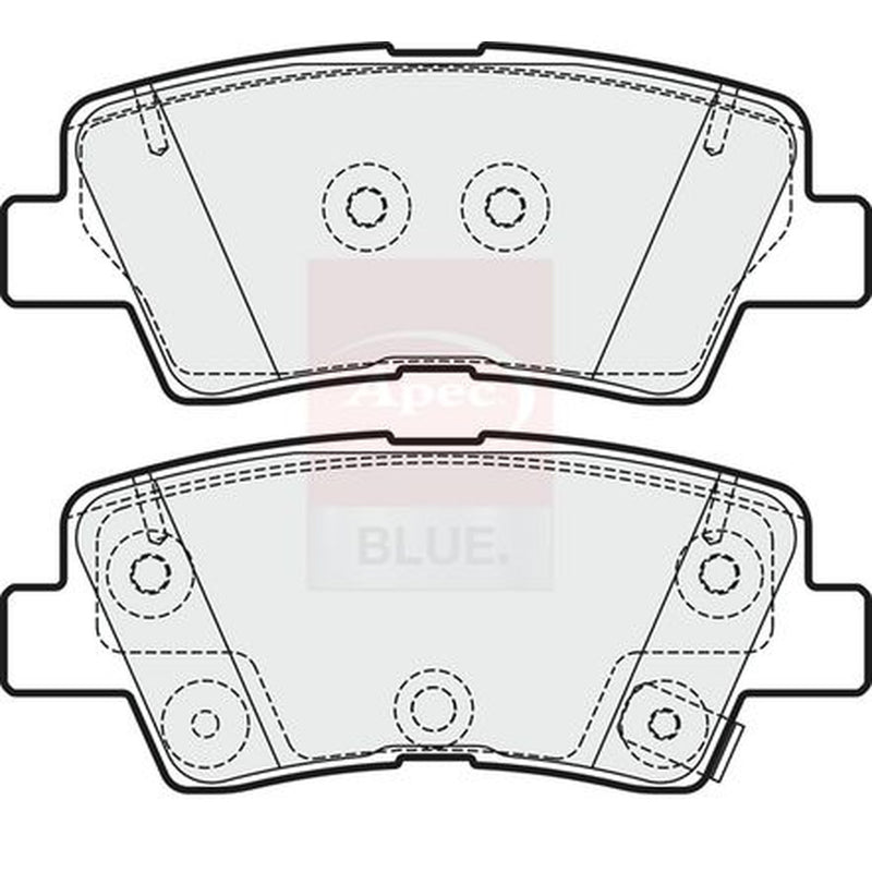 Apec Rear Brake Pad Set PD3374