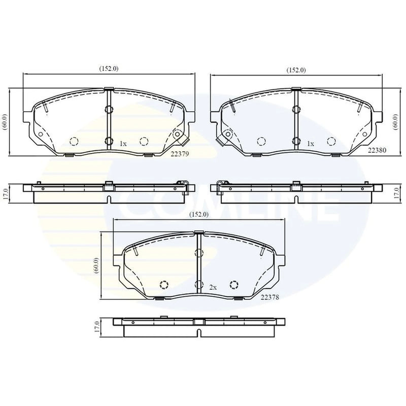 Comline Front Brake Pad Set CBP32353