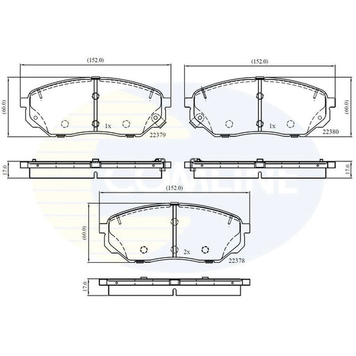 Comline Front Brake Pad Set CBP32353