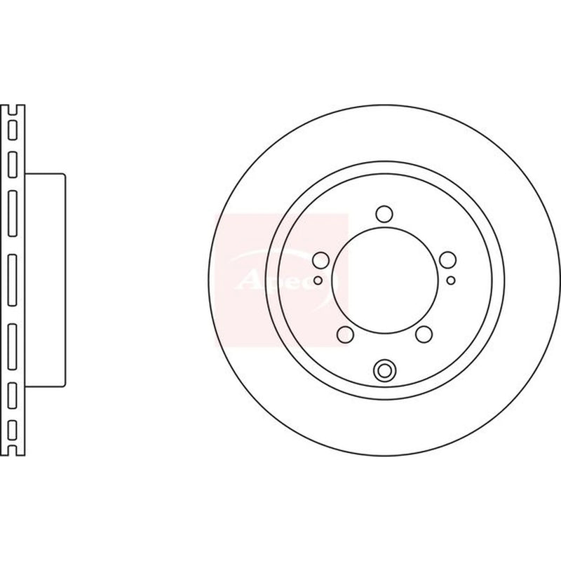 Apec 2 x Vented Rear Brake Discs DSK2369