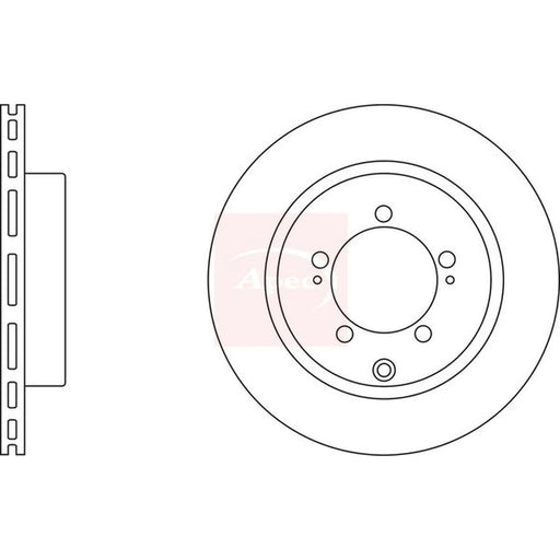 Apec 2 x Vented Rear Brake Discs DSK2369