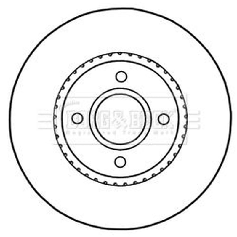 Borg & Beck 2 x Vented Front Brake Discs BBD5316