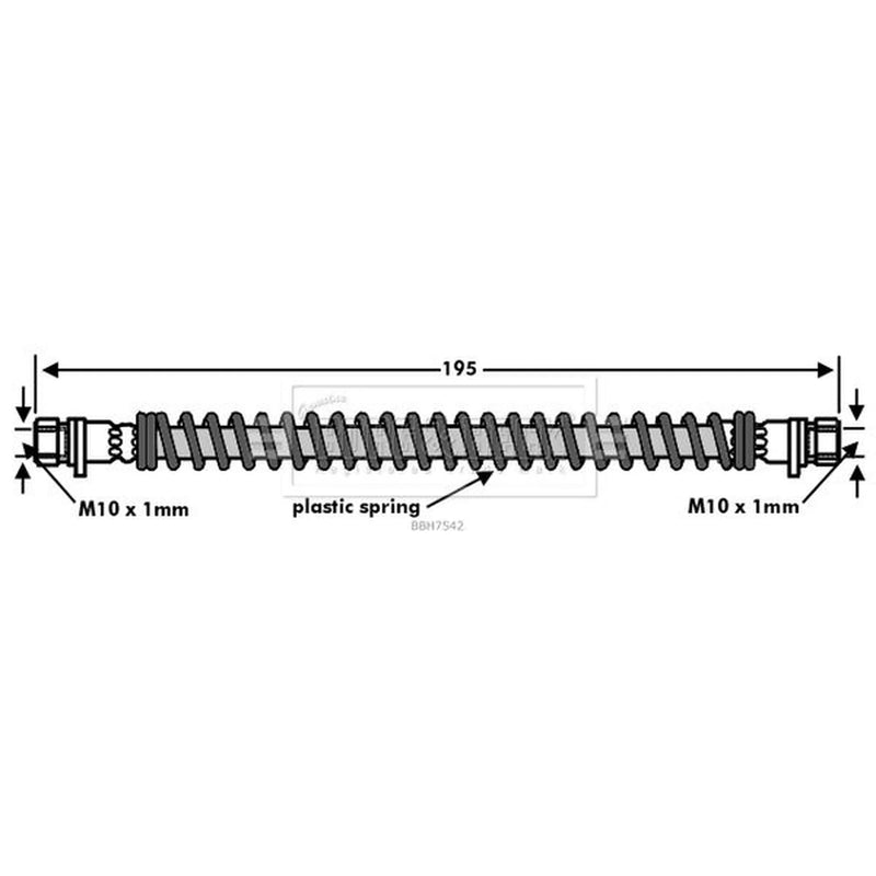 Borg & Beck Brake Hydraulic Hose Line Left BBH7542