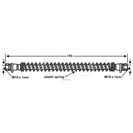 Borg & Beck Brake Hydraulic Hose Line Left BBH7542
