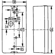 Hella Tail Light / Lamp R10W Right 2VP 006 040-301