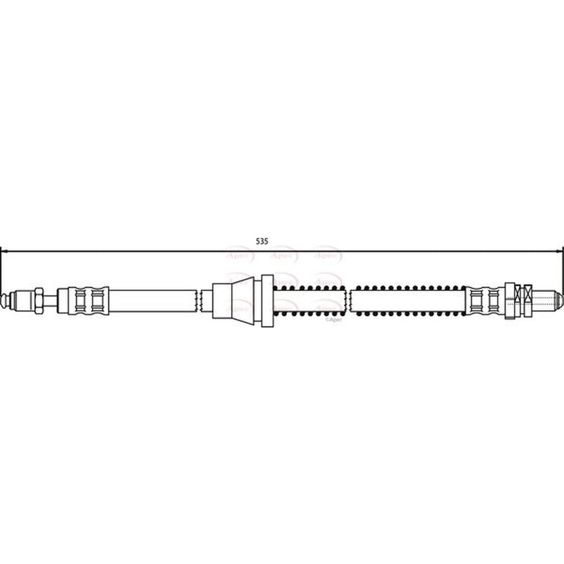 Apec Brake Hydraulic Hose Line Front Left HOS3053