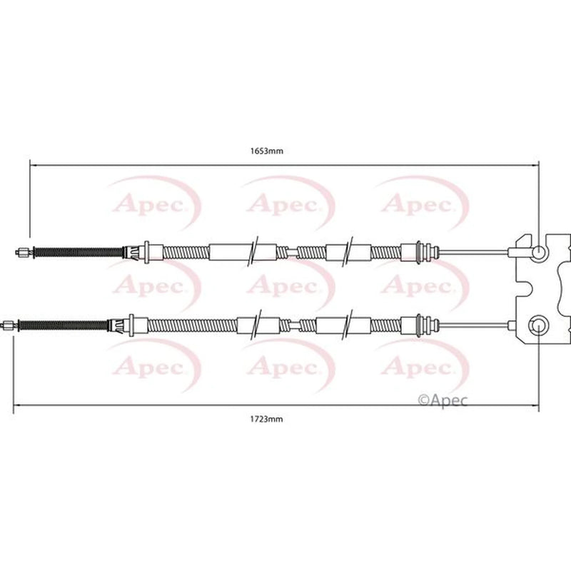 Apec Handbrake Cable Left Rear CAB1132