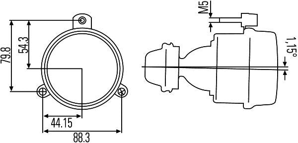 Hella 1NL 007 186-027 Front Fog Light