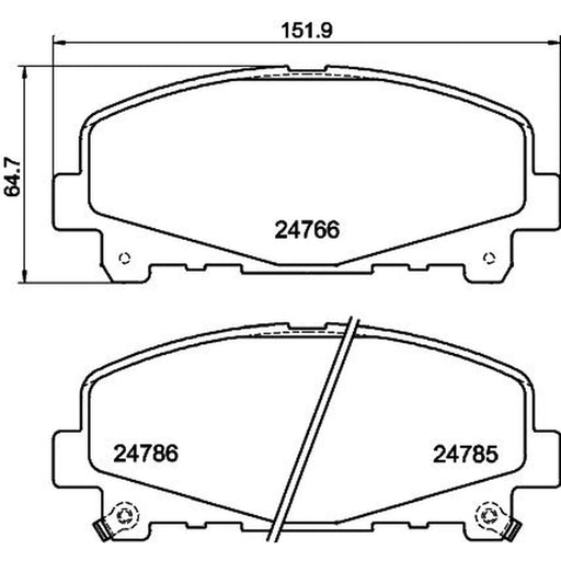 DON Front Brake Pad Set PCP1481