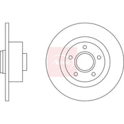 Apec 2 x Solid Rear Brake Discs DSK2678