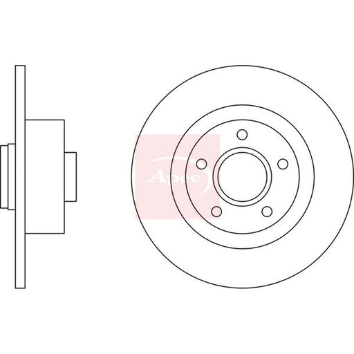 Apec 2 x Solid Rear Brake Discs DSK2678