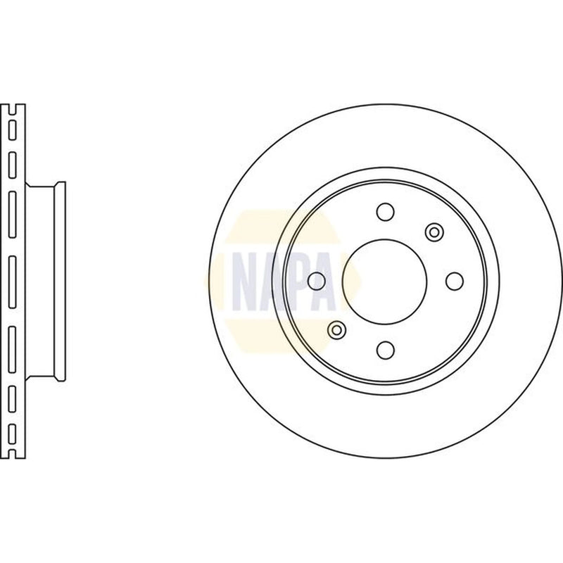 NAPA 2 x Vented Front Brake Discs NBD5924