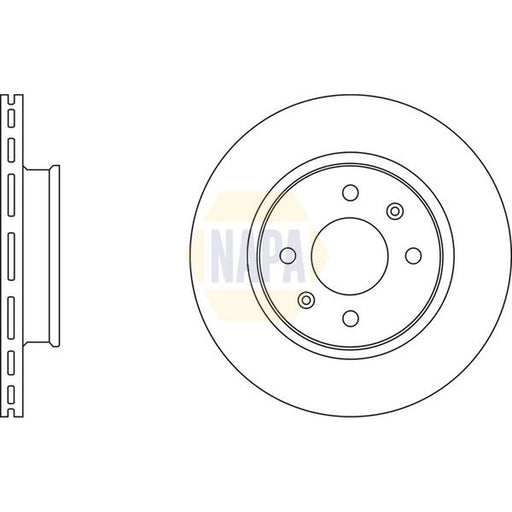 NAPA 2 x Vented Front Brake Discs NBD5924