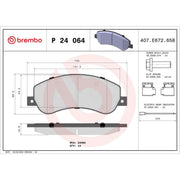 Brembo 4 x Front Brake Pad Set P24064