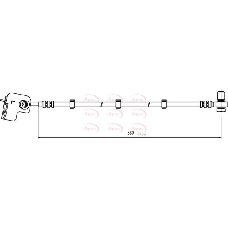 Apec Brake Hydraulic Hose Line Front Left HOS4014