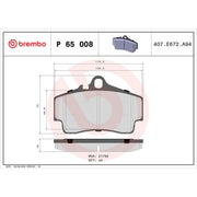 Brembo 4 x Rear Brake Pad Set P65008
