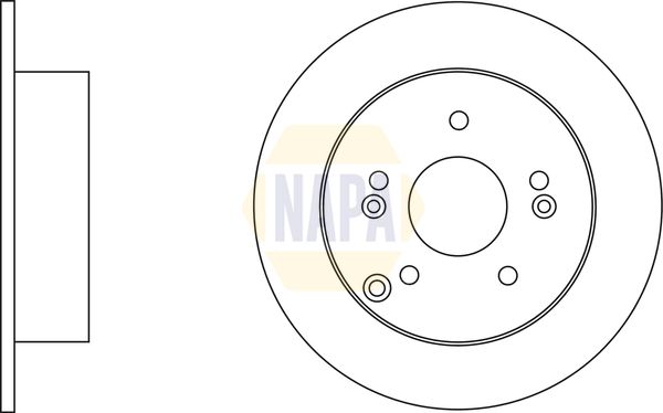 NAPA Brake Disc Set Solid