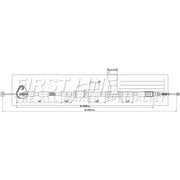 First Line Handbrake Cable Right Rear FKB3895
