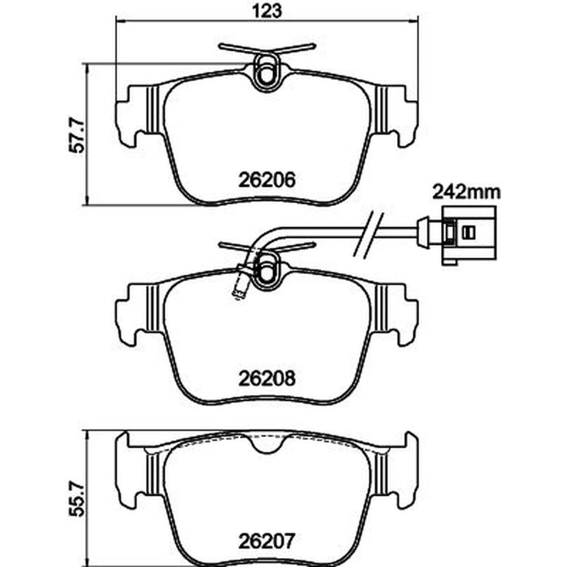 Mintex Rear Brake Pad Set MDB3522