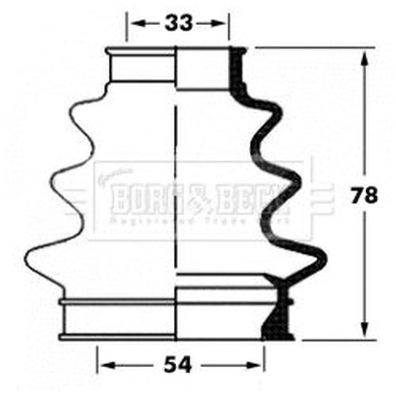 Borg & Beck Drive Shaft Bellow Kit Front Left BCB6065