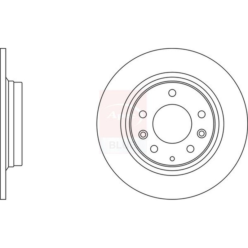 Apec 2 x Solid Rear Brake Discs SDK6021