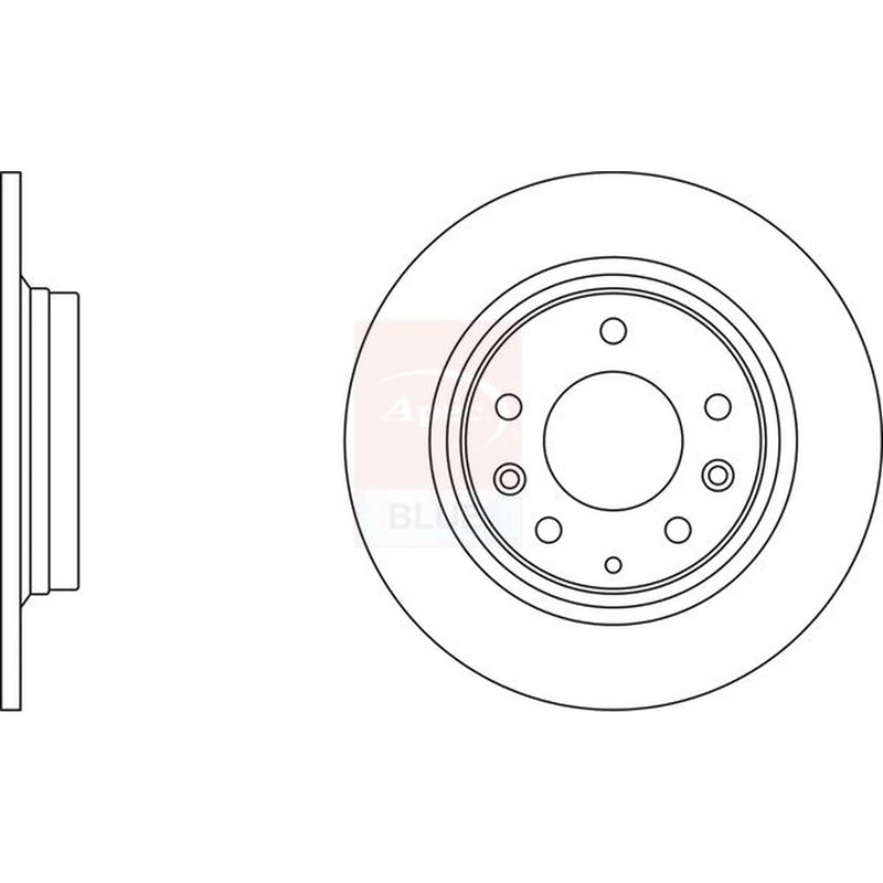 Apec 2 x Solid Rear Brake Discs SDK6021