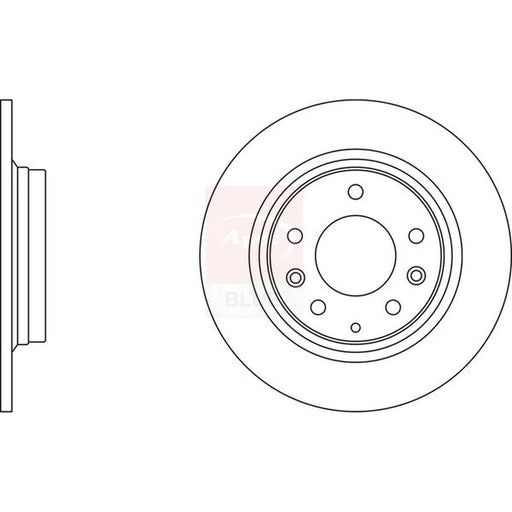 Apec 2 x Solid Rear Brake Discs SDK6021