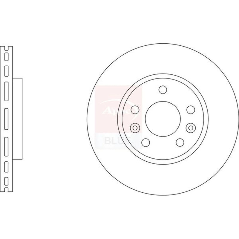 Apec 2 x Vented Front Brake Discs SDK6946