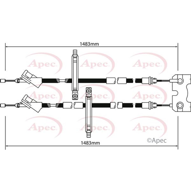 Apec Handbrake Cable Centre CAB1140