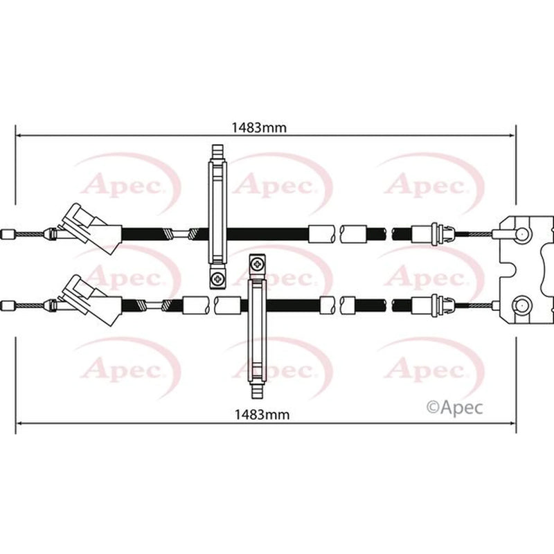 Apec Handbrake Cable Centre CAB1140