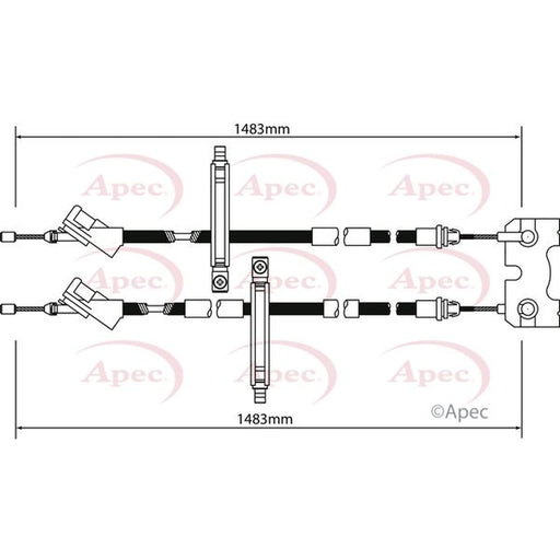 Apec Handbrake Cable Centre CAB1140