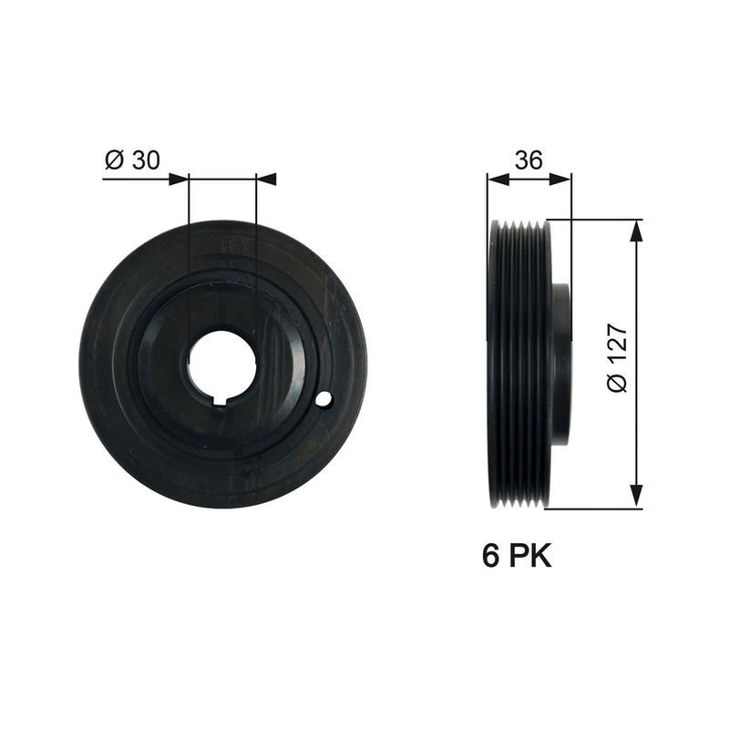 Gates Crank Shaft Belt Pulley TVD1097