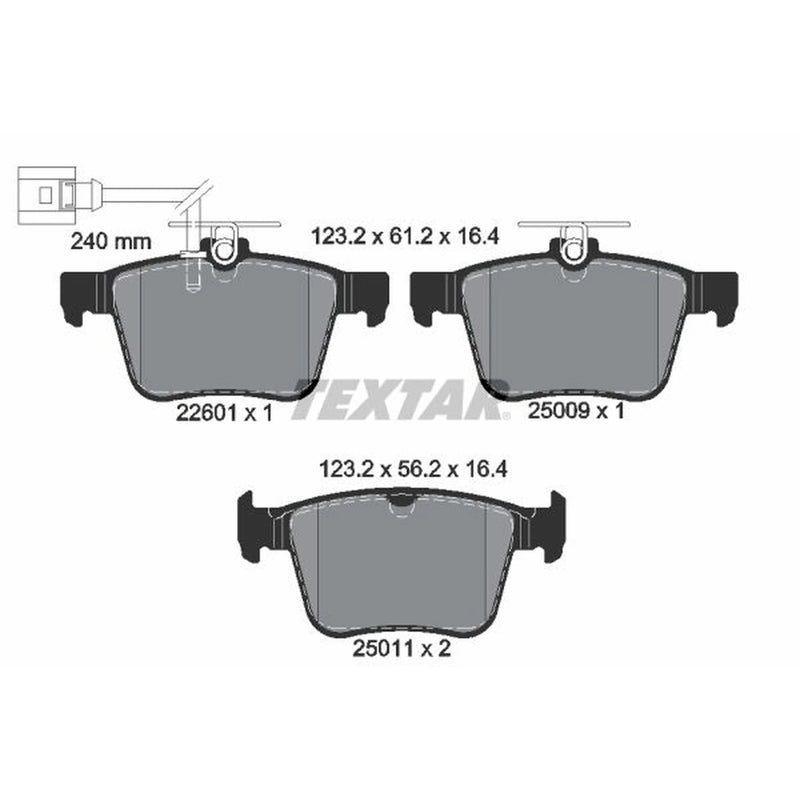 Textar Rear Brake Pad Set 2260101