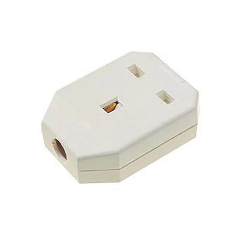 Dencon Nylon Extension Socket 1 Gang 13 Amp White 9419NB - 9419NB