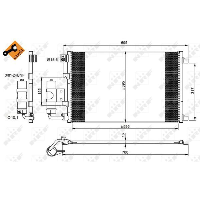 NRF Air Conditioning Condenser 350042