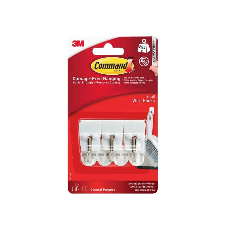 Command™ Command Small Wire Hooks x 3 17067 - 7100380834