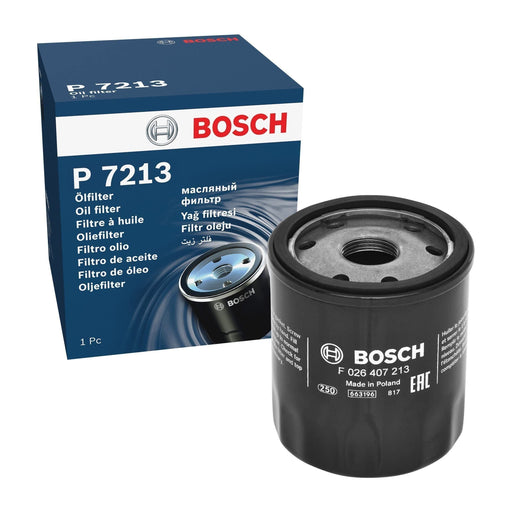 Genuine Bosch Car Oil Filter P7213 Fits Vauxhall Viva Ecotec - 1.0 - 15-18 F0264 Bosch  - Town Parts