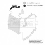 Borg & Beck Intercooler Turbo Charge Air Hos BTH1533