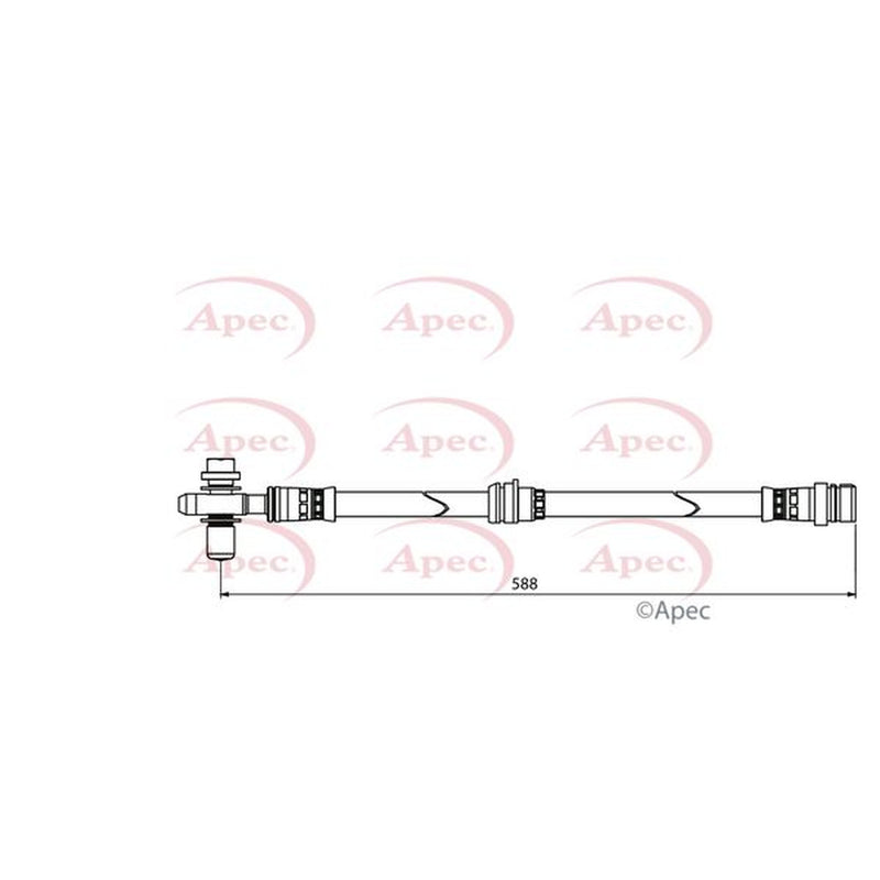 Apec Brake Hydraulic Hose Line Front HOS3895