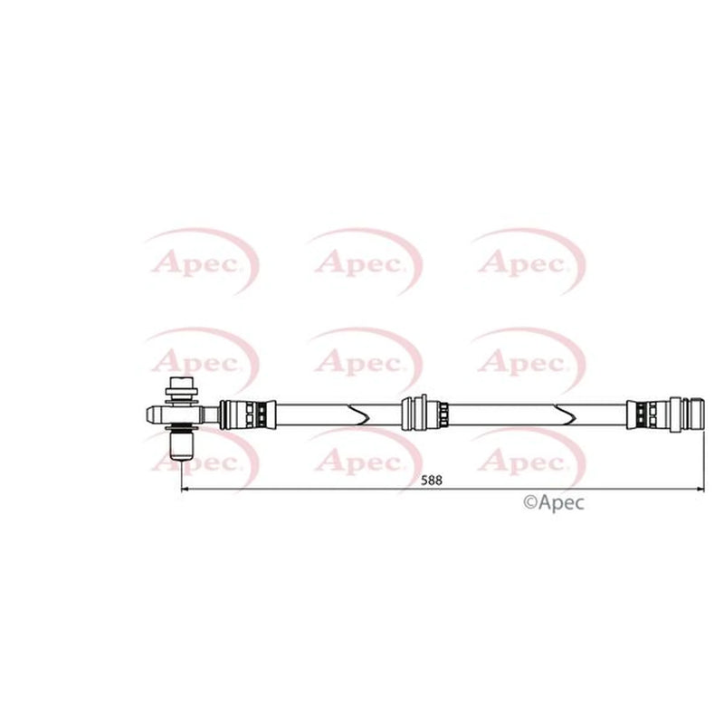 Apec Brake Hydraulic Hose Line Front HOS3895