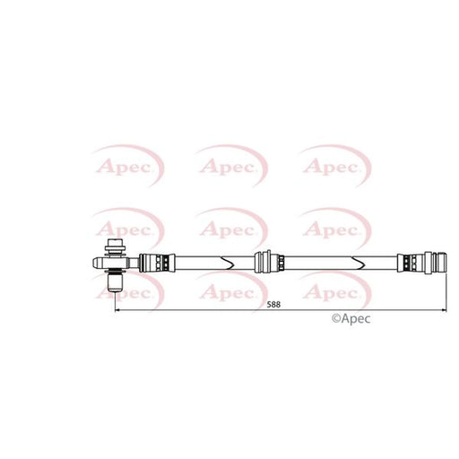 Apec Brake Hydraulic Hose Line Front HOS3895
