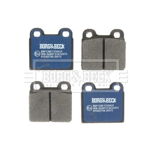Borg & Beck 4 x Rear Brake Pad Set BBP1260