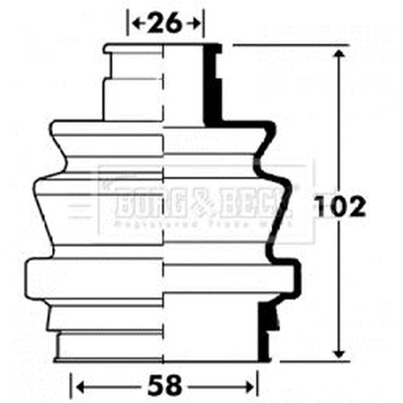 Borg & Beck Drive Shaft Bellow Kit Front Left BCB2911