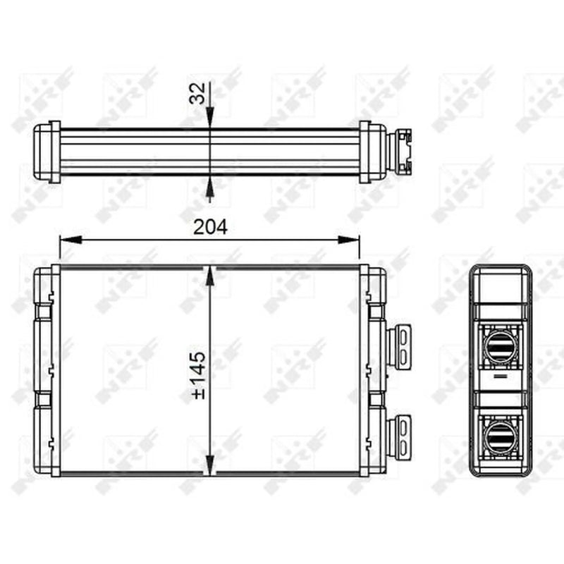 NRF Heater Matrix Core Heat Exchanger 54295