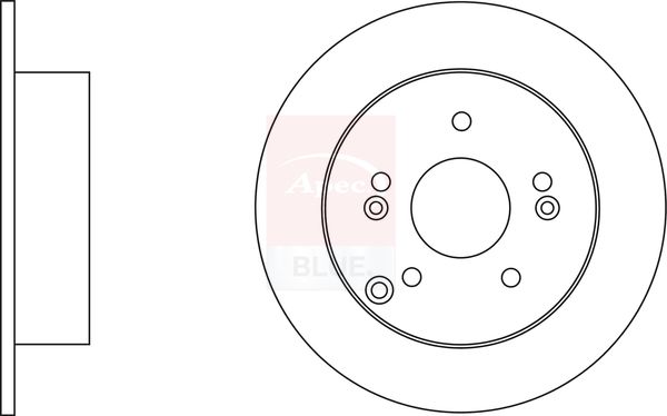 Apec 2 x Brake Disc Set Solid